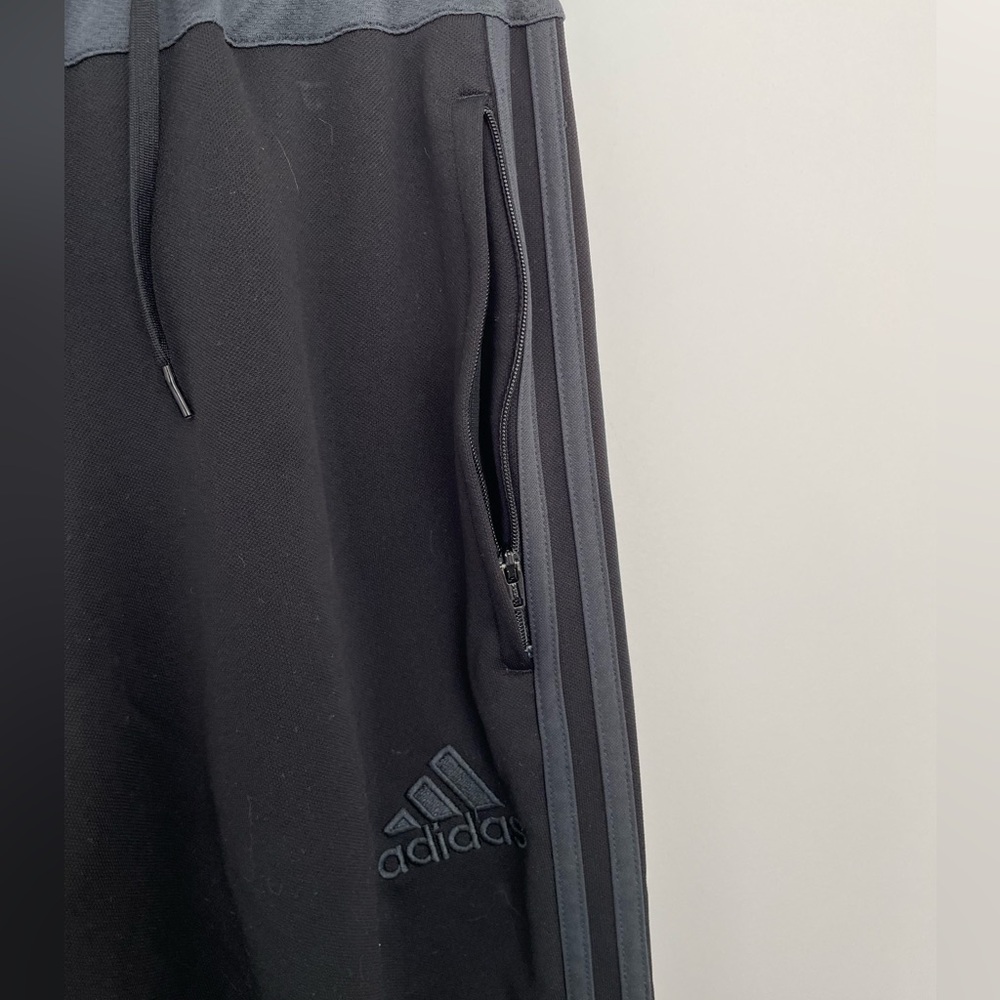 Adidas Black Trackpants with Grey Stripes Size S - Picture 3 of 6